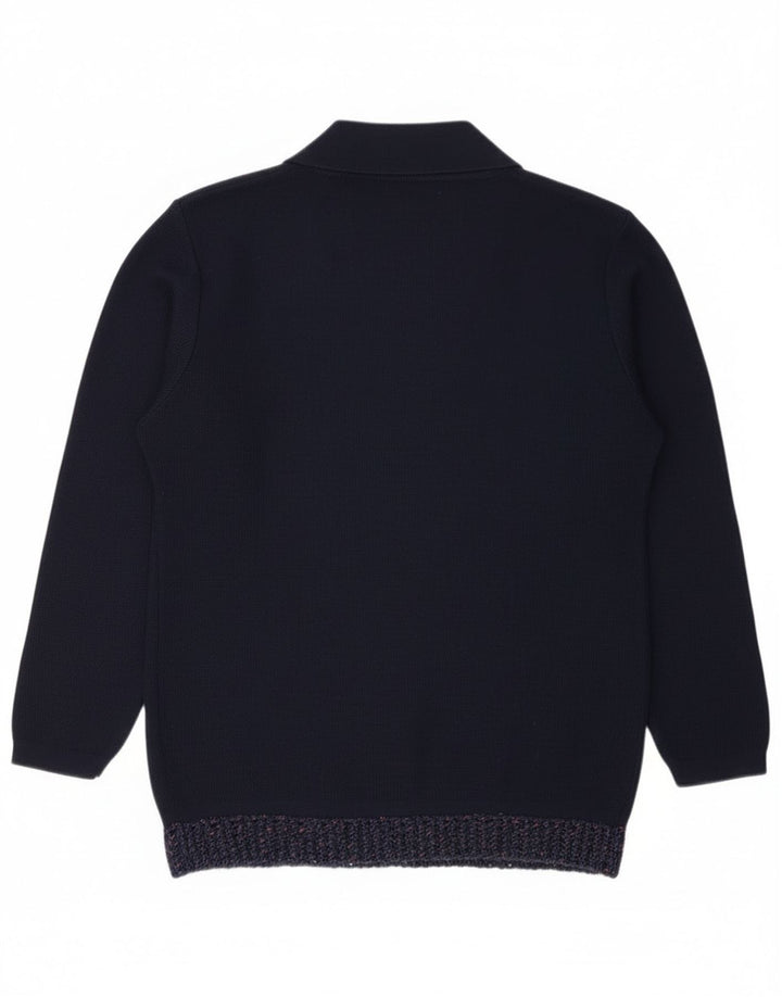 Sweter damski w stylu vintage IT 48 XL Granatowy akryl