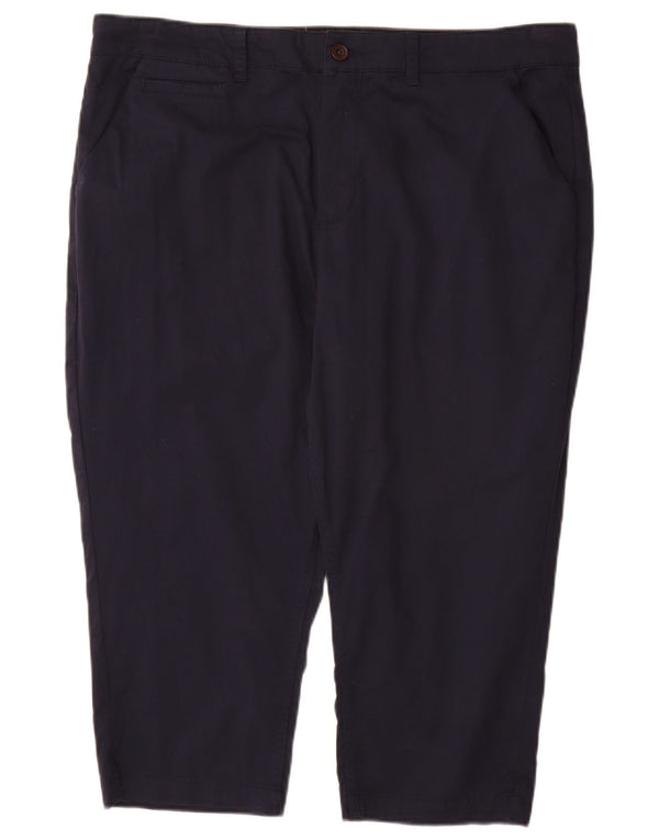 Damskie spodnie z wysokim stanem Fat Face UK 18 XL W40 L20 Granatowe