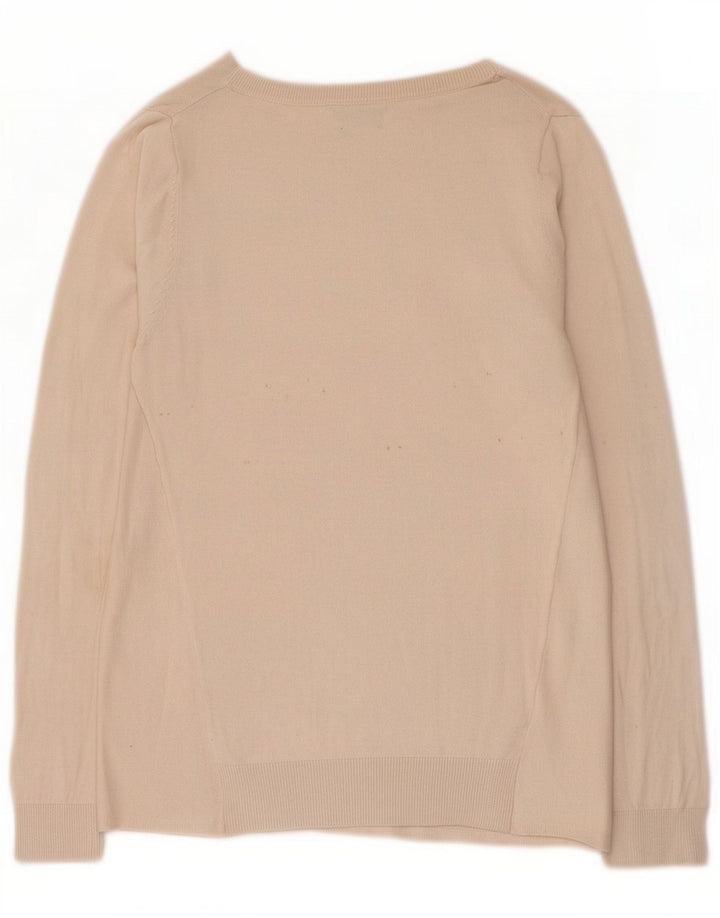 Damski sweter o regularnym kroju Massimo Dutti UK 12 Średni Beżowy Jedwab