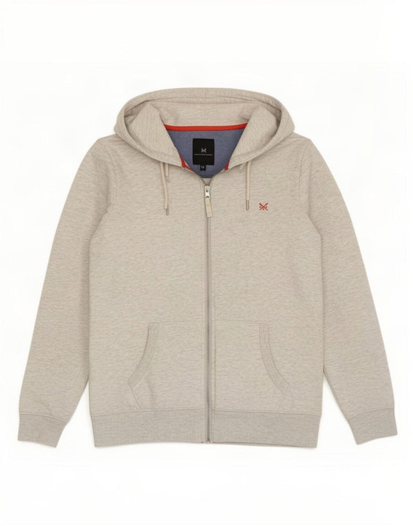 Crew Clothing Damski sweter oversize z kapturem i zamkiem błyskawicznym UK 10, mały, szary, nakrapiany