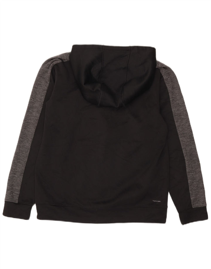 Męski sweter Adidas Climalite Zip z kapturem i średnim czarnym kolorem