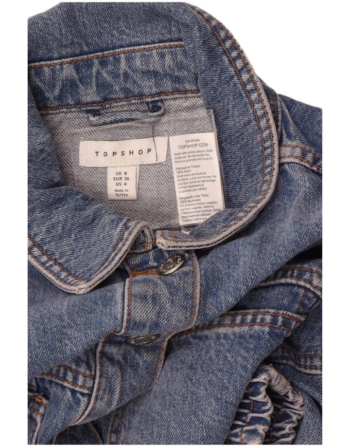 Damska kurtka jeansowa Topshop Crop UK 8, mała niebieska