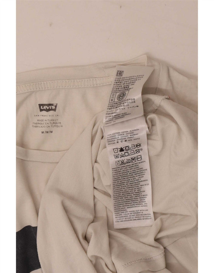 Męska koszulka z grafiką Levi's Top, bawełna w kolorze średniej bieli