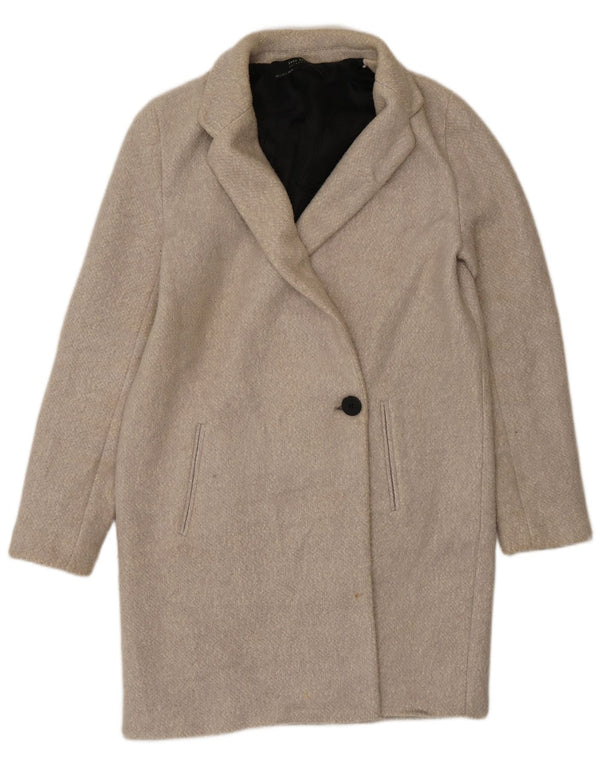 Damski płaszcz pulowerowy Zara UK 10 Small, szary, bawełniany