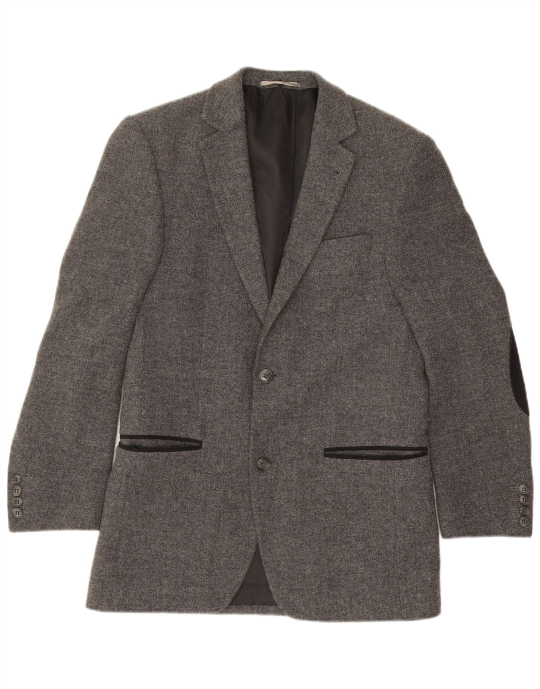 Vintage męska marynarka zapinana na 2 guziki IT 46 mała szara wełna