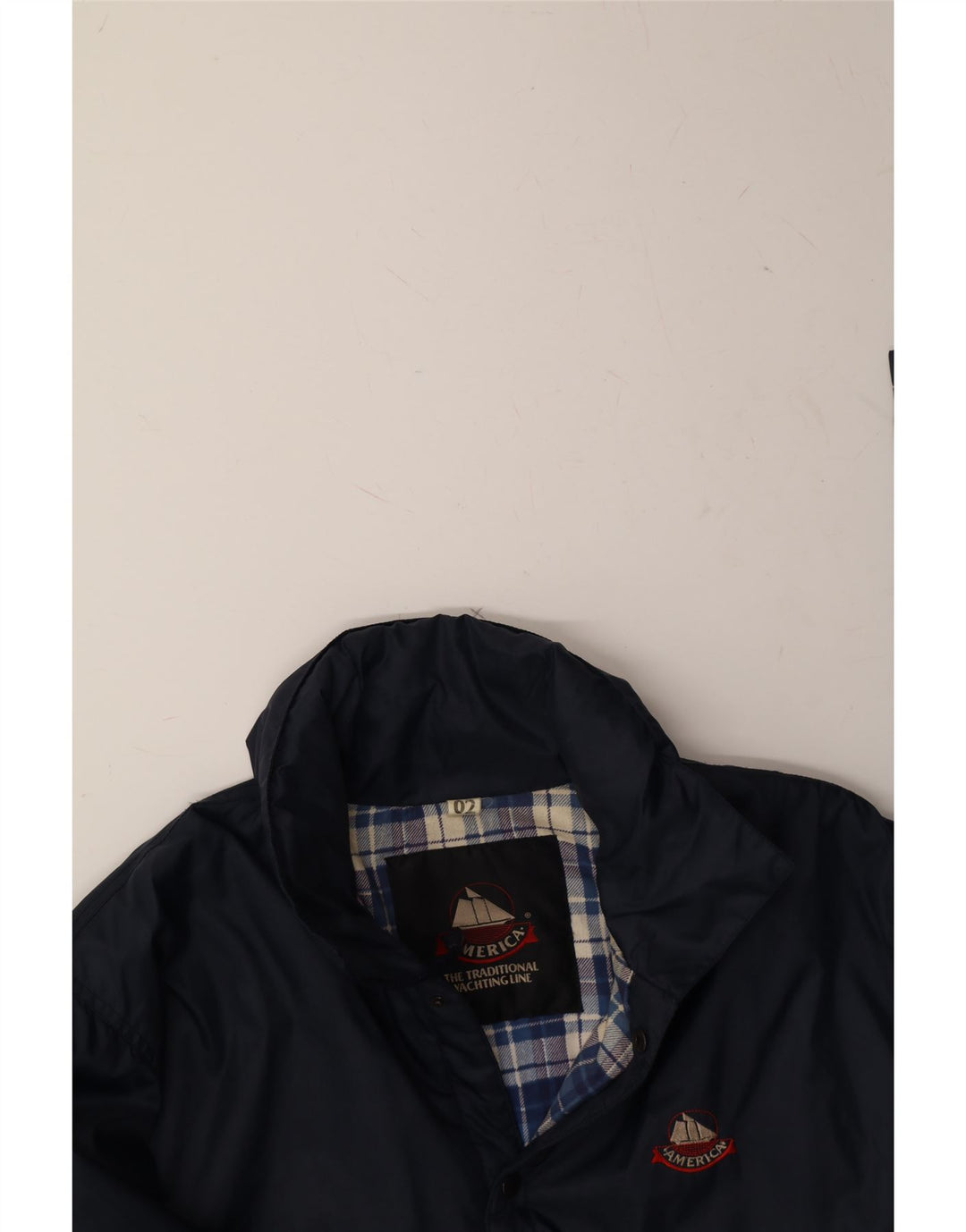 VINTAGE Mens Hooded Windbreaker Jacket UK 40 Large Navy Blue Polyester Vintage Vintage and Second-Hand Vintage from Messina Hembry 