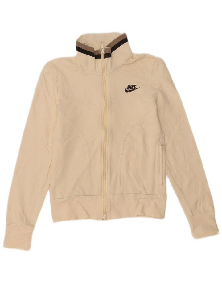 Damska bluza dresowa Nike, UK 8/10, mała, biała, bawełniana