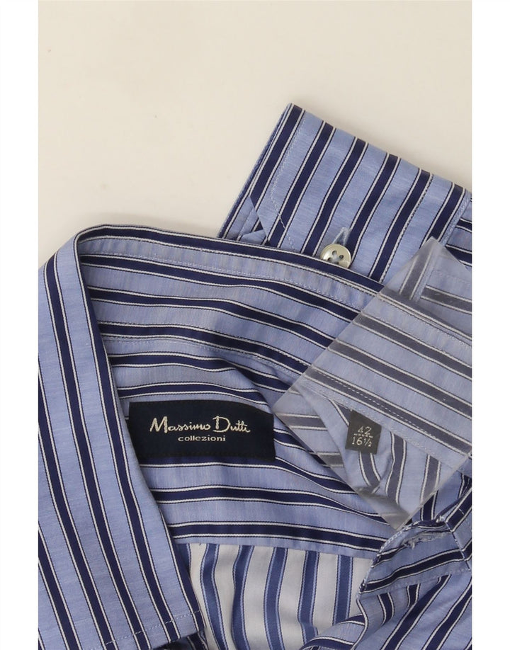 Koszula męska Massimo Dutti rozmiar 42 16 1/2 w duże niebieskie paski