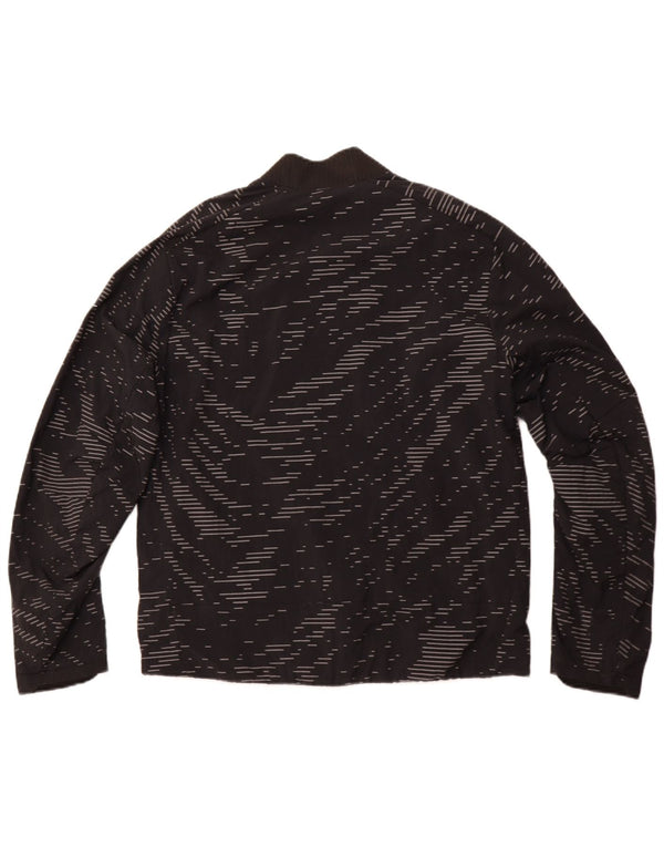 Męska dwustronna kurtka dresowa NIKE Therma-Fit w średnie czarne paski