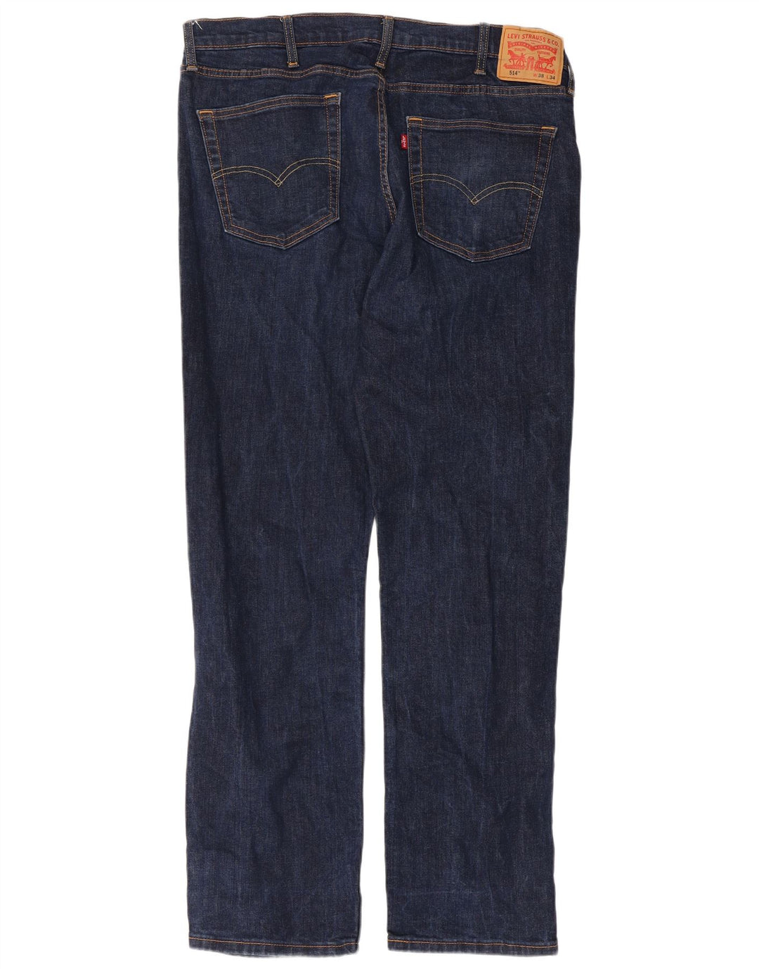 Męskie dżinsy Levi's 514 Straight W38 L34 Granatowa bawełna