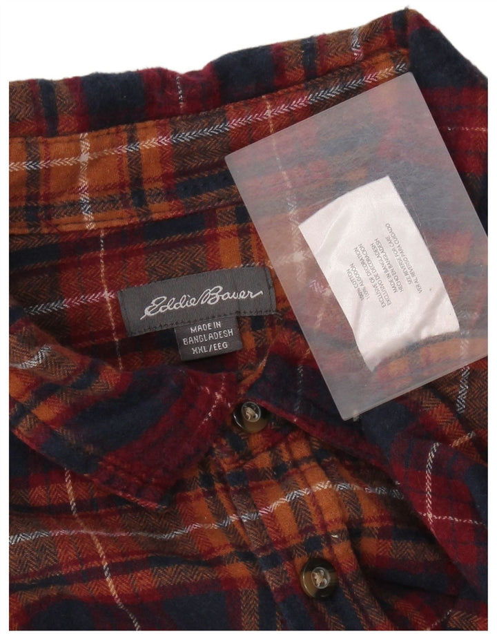 Męska koszula flanelowa Eddie Bauer 2XL, wielobarwna, bawełniana krata