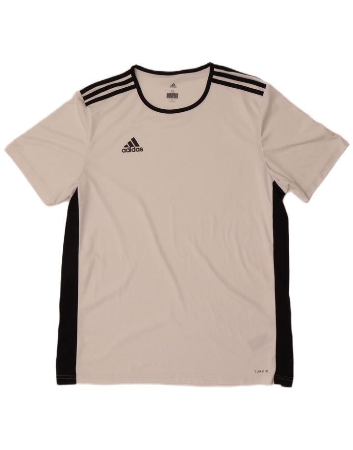 Męska koszulka T-shirt ADIDAS Climalite XL, biały, poliester