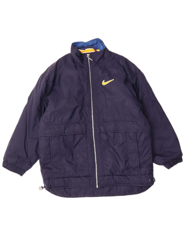 Chłopięca wyściełana kurtka Nike Graphic 10-11 lat, średni granatowy nylon