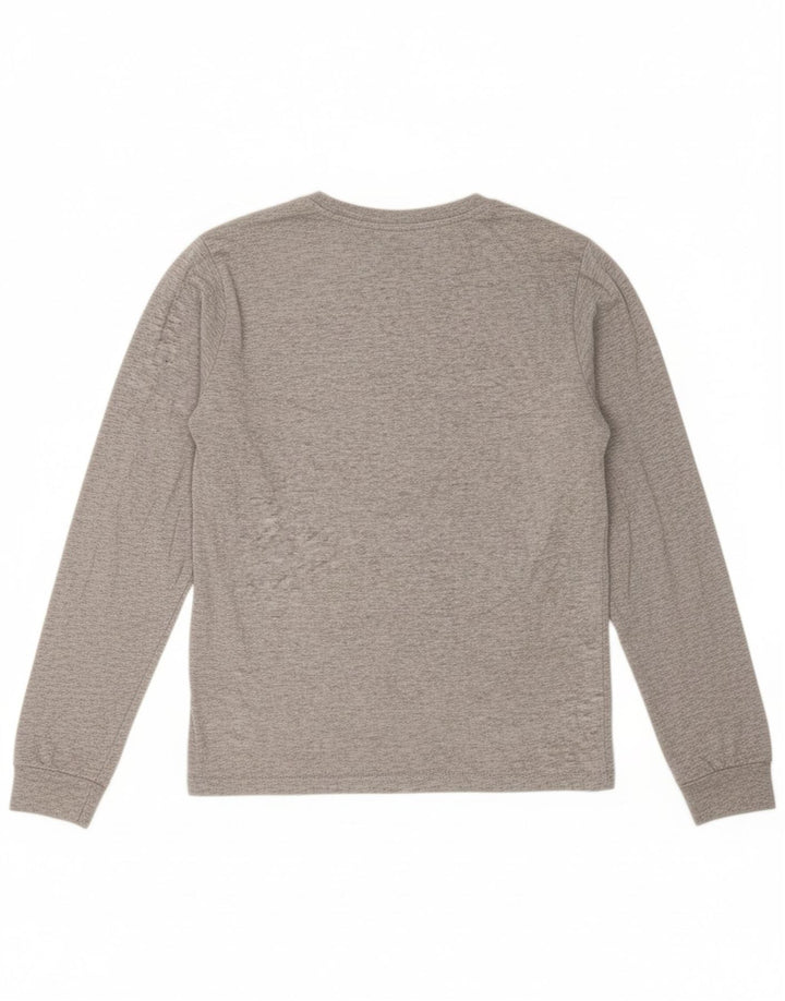 CHAMPION Boys Graphic Top Long Sleeve 15-16 Years 2XL Grey