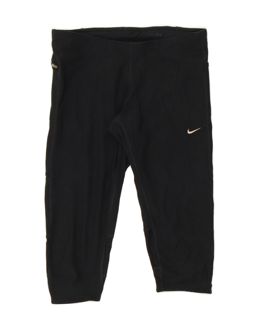 NIKE Womens Dri Fit Capri Leggings UK 14 Medium  Black Polyester Vintage Nike and Second-Hand Nike from Messina Hembry 