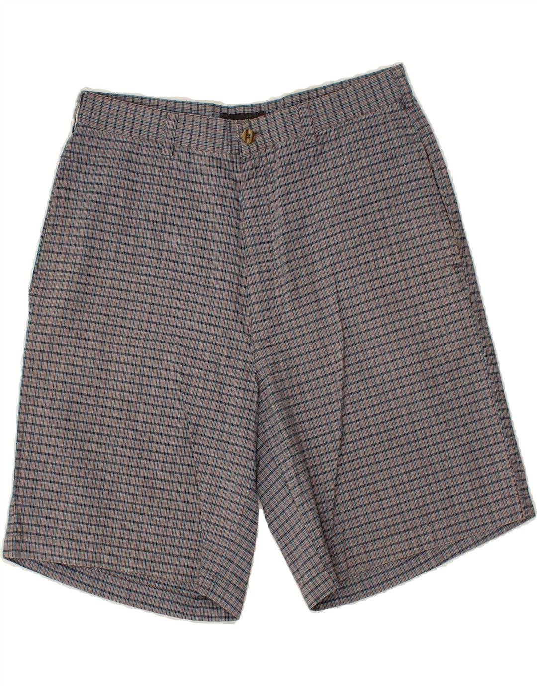 Męskie spodenki Chino VINTAGE W32 Średnio-szara bawełniana krata