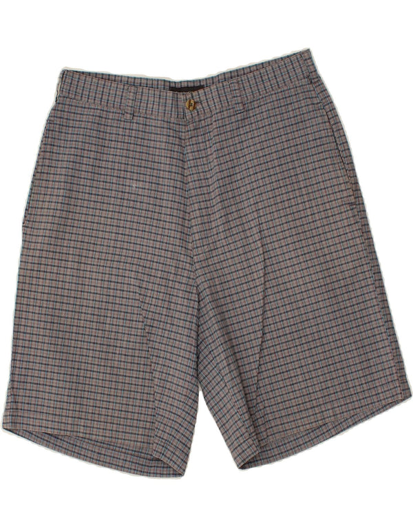 Męskie spodenki Chino VINTAGE W32 Średnio-szara bawełniana krata