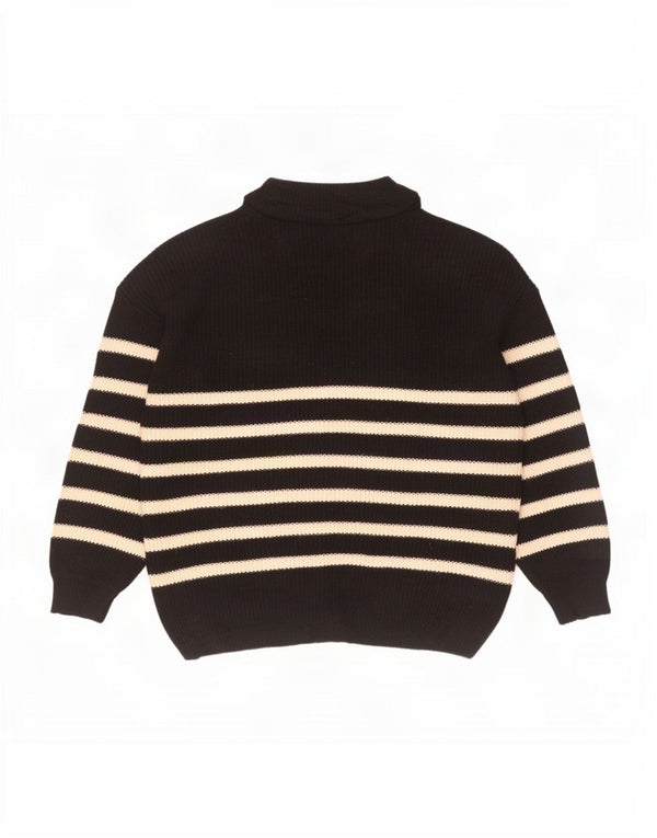 Marks & Spencer Damski sweter polo UK 16, duże czarne paski