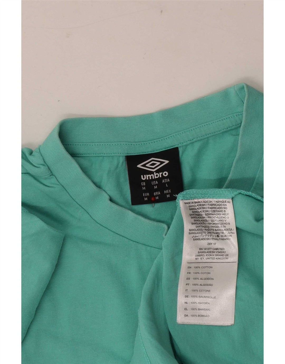 Męska koszulka z grafiką Umbro, średnia, zielona bawełna