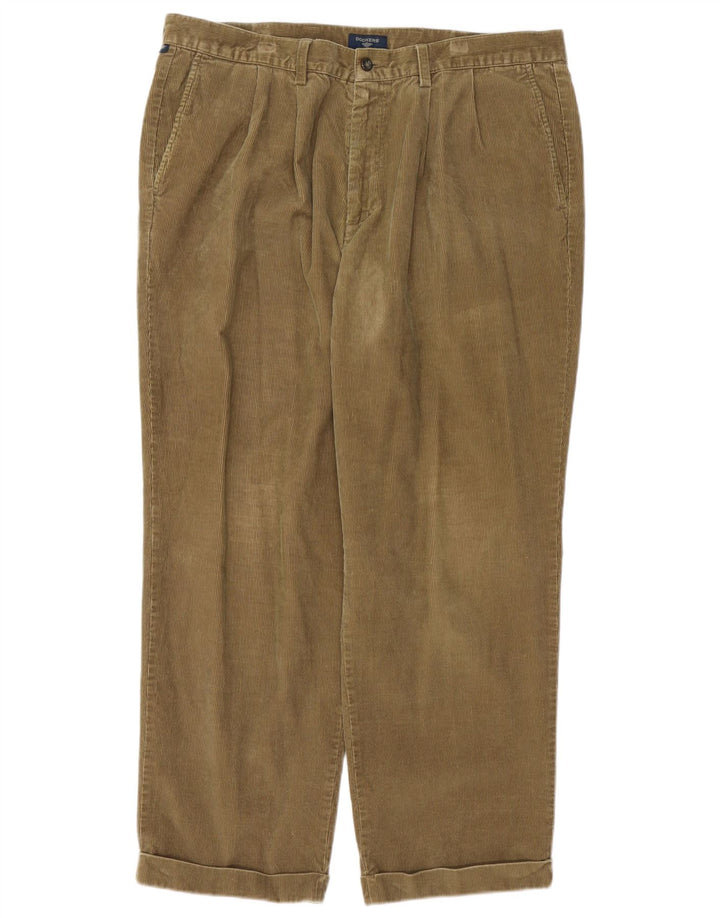 Męskie sztruksowe spodnie DOCKERS W38 L30, bawełna khaki