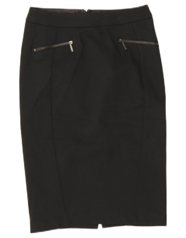 Marks & Spencer Damska spódnica ołówkowa UK 8 Small W26 Czarna wiskoza