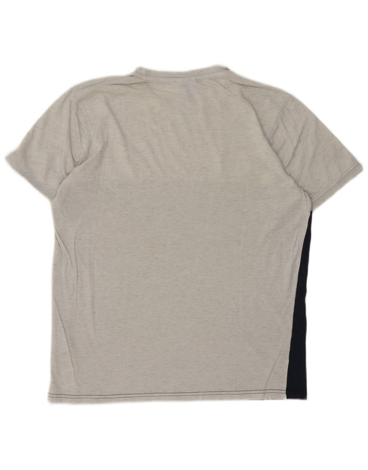T-shirt męski Ellesse, duży, szary, bawełniany z blokami kolorów