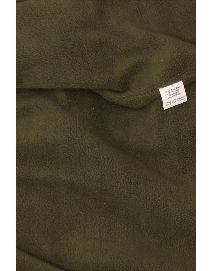 Płaszcz chłopięcy w stylu vintage, 4-5 lat, wełniany khaki w kratę