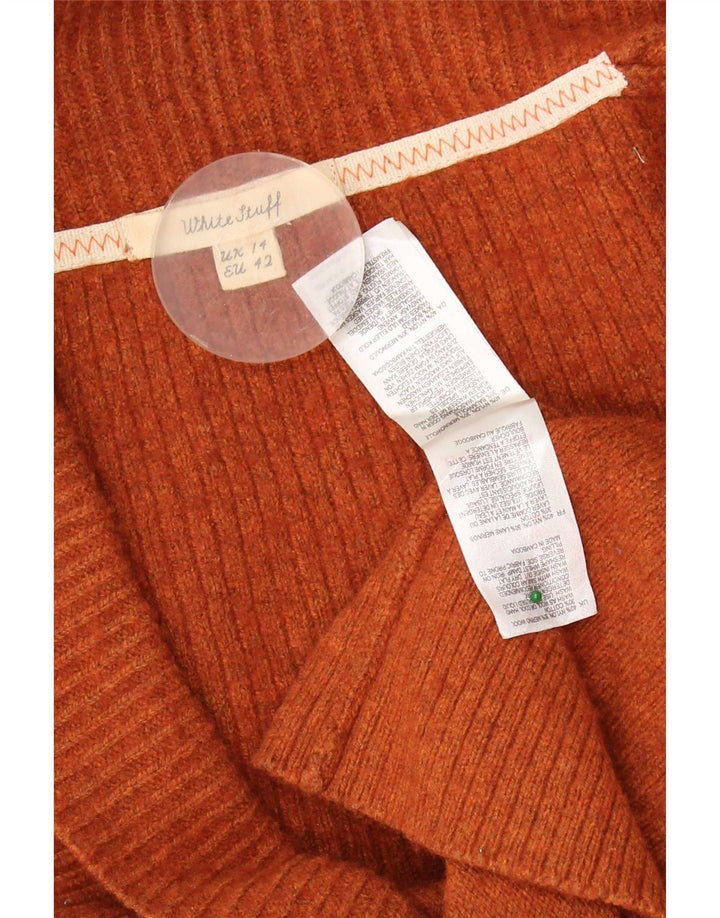 Damski sweter rozpinany White Stuff UK 14, duży, brązowy nylon