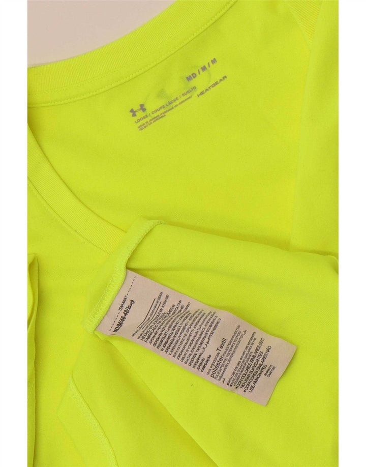 Damska koszulka Under Armour Heat Gear Top UK 12, średni żółty poliester