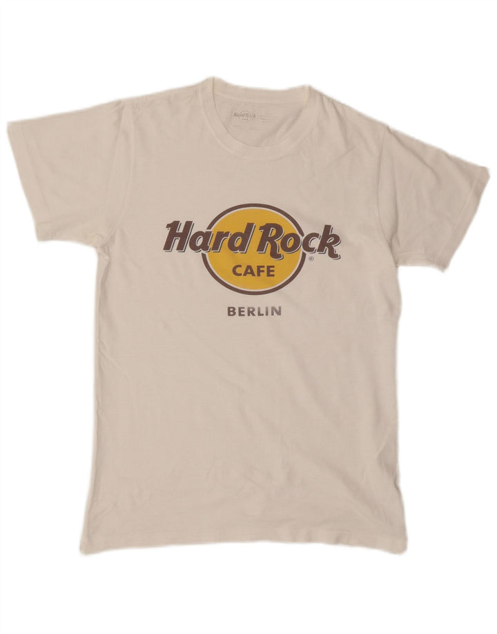 T-shirt męski Hard Rock Cafe Berlin z grafiką, mały, biały