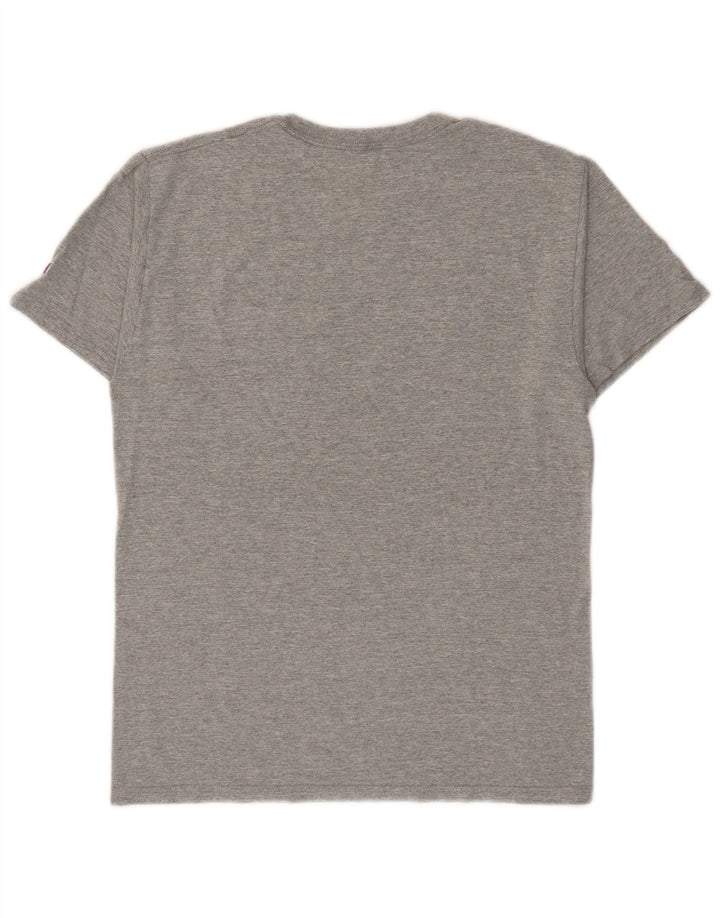 Męski T-shirt Champion z grafiką, mały, szary, bawełniany