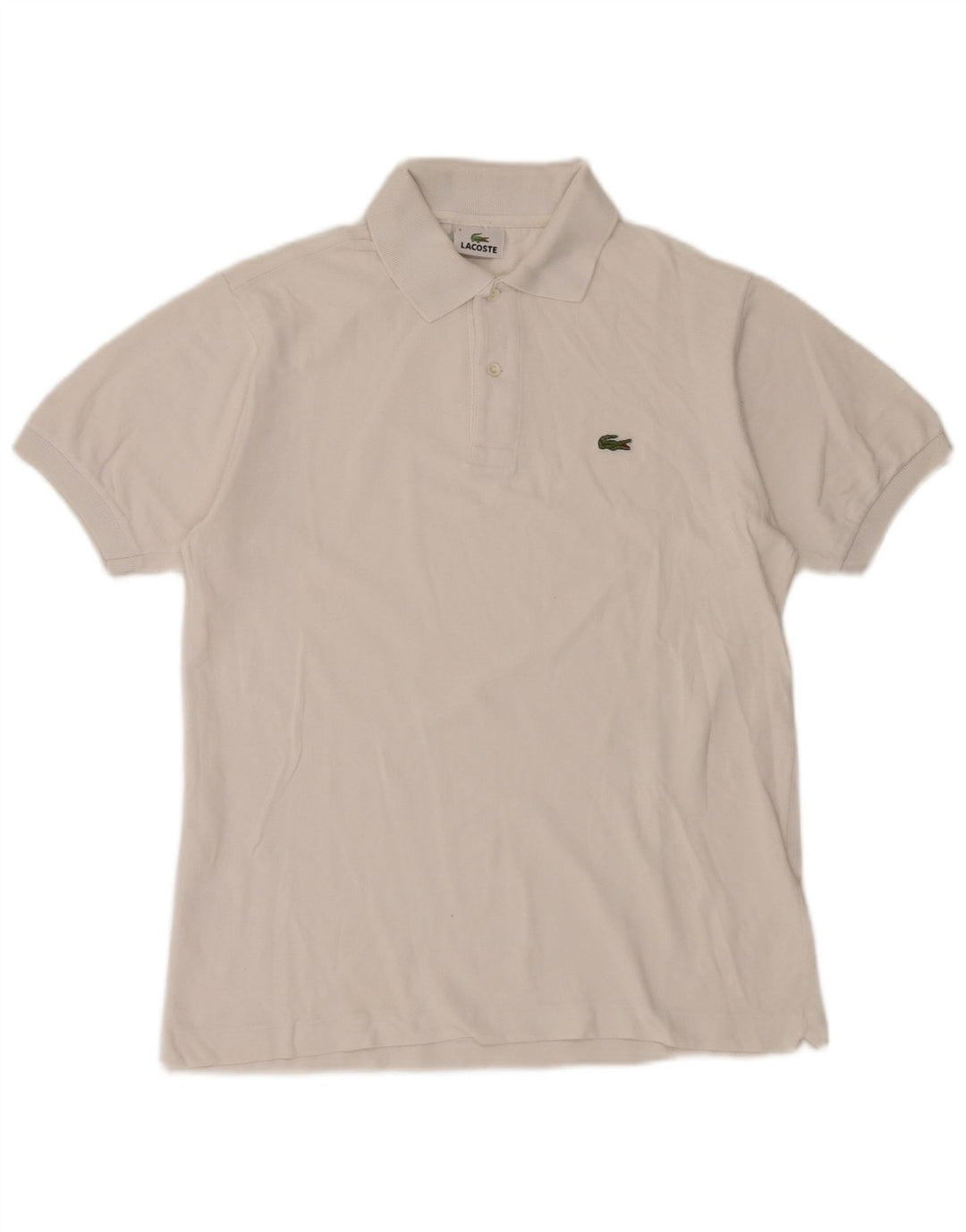 Męska koszulka polo Lacoste, rozmiar 3, mała, biała, bawełniana