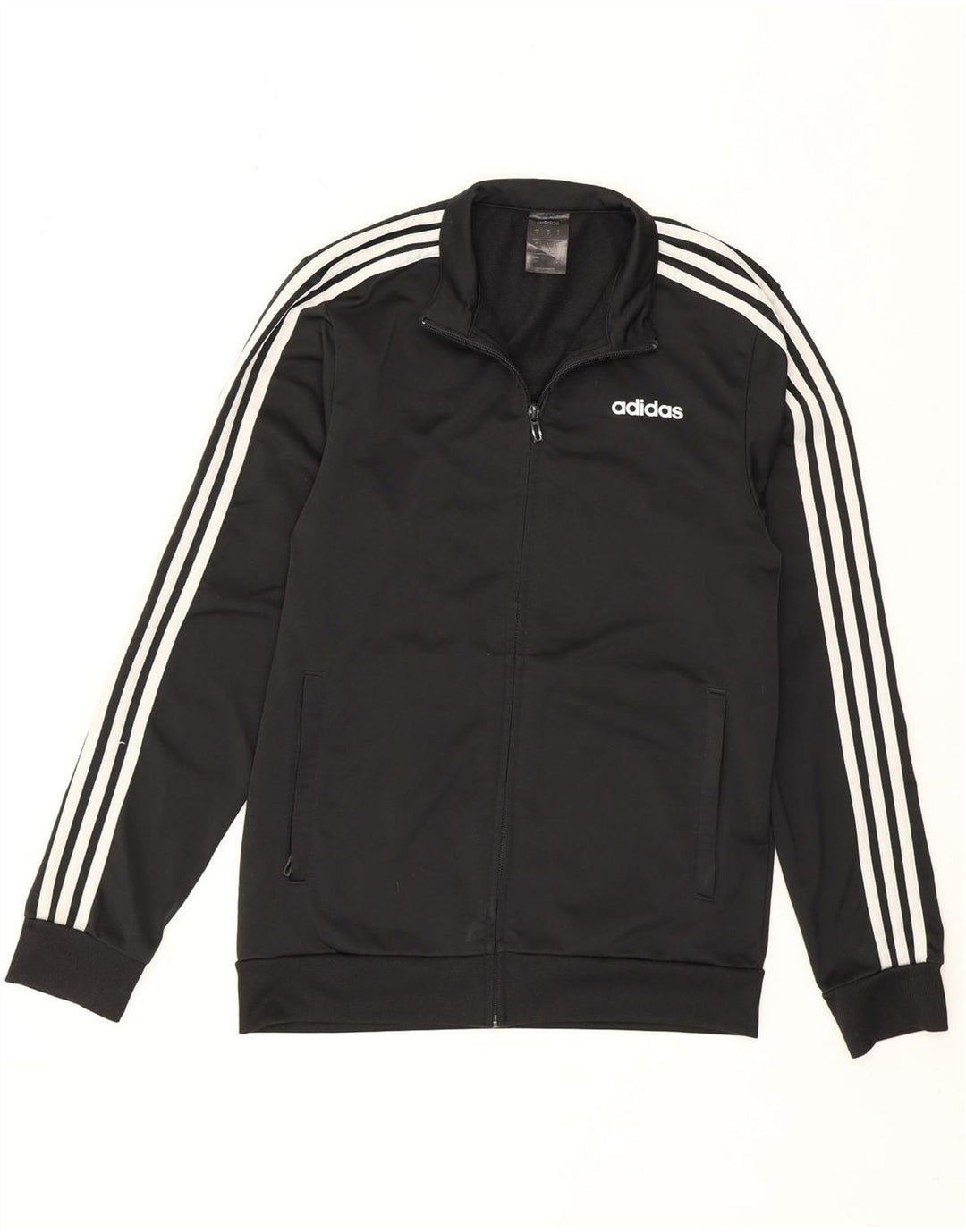 Adidas Męska bluza dresowa, mała, czarna, poliestrowa