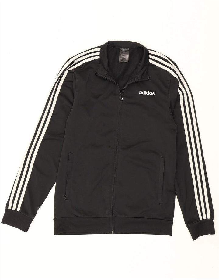 Adidas Męska bluza dresowa, mała, czarna, poliestrowa