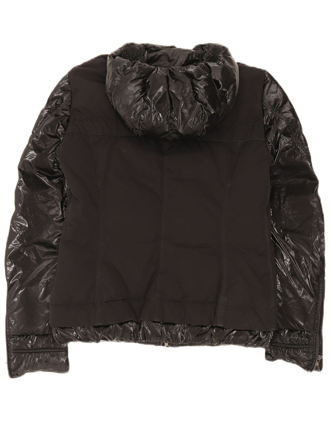 Damska ocieplana kurtka z kapturem PEUTEREY IT 42, średni czarny poliamid