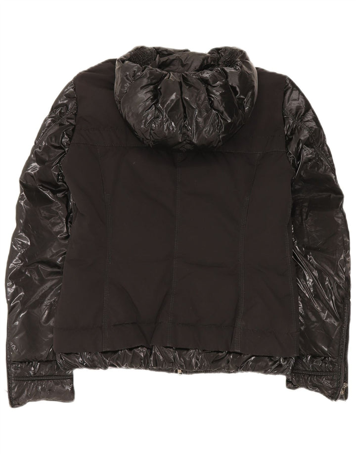 Damska ocieplana kurtka z kapturem PEUTEREY IT 42, średni czarny poliamid