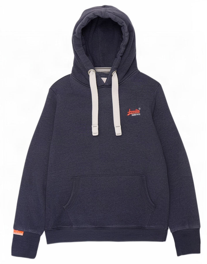 Męski sweter z kapturem Superdry, średni granatowy, bawełniany