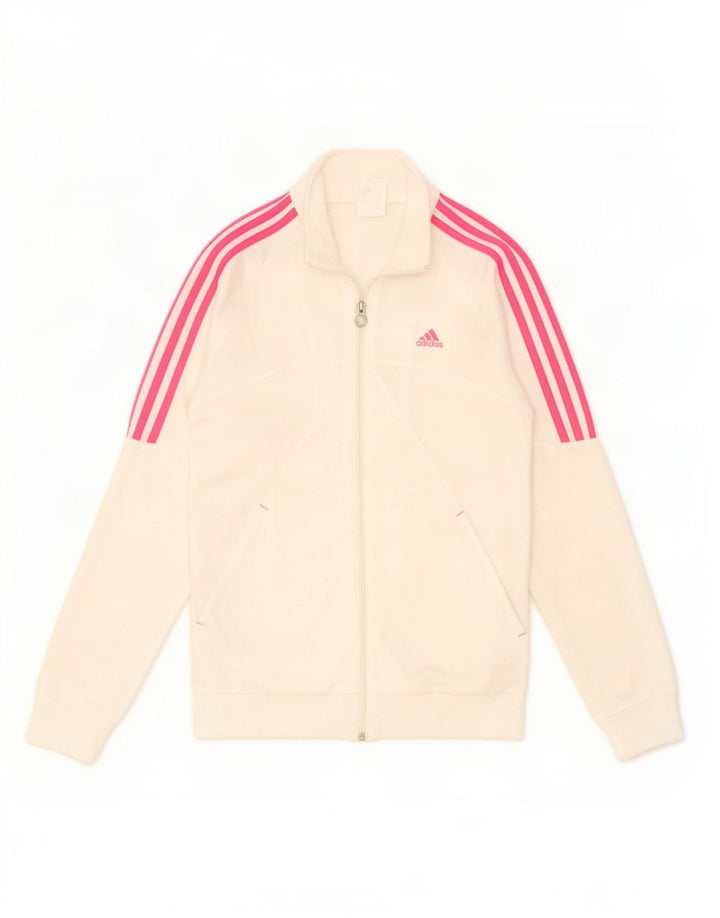 Kurtka dziewczęca Adidas Dresowa Top 14-15 Lat Off White Poliester