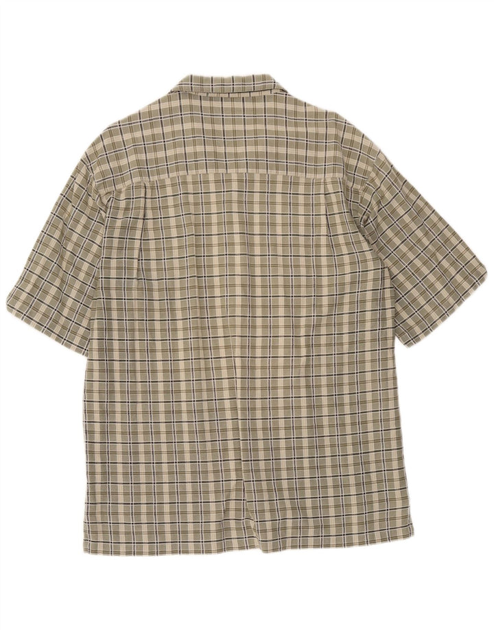 Męska koszula z krótkim rękawem Columbia, średnia khaki, bawełniana kratka