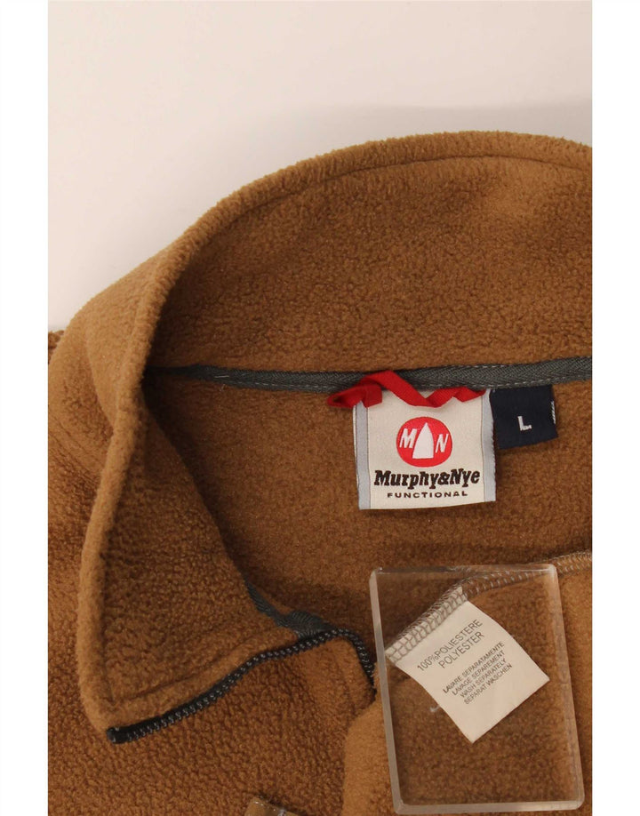Męski sweter polarowy Murphy & Nye z zamkiem błyskawicznym, duży, beżowy, poliester