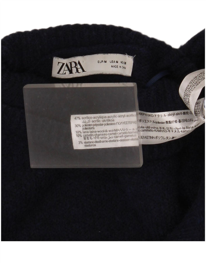 Sweter damski Zara z golfem i golfem UK 12, średni granatowy