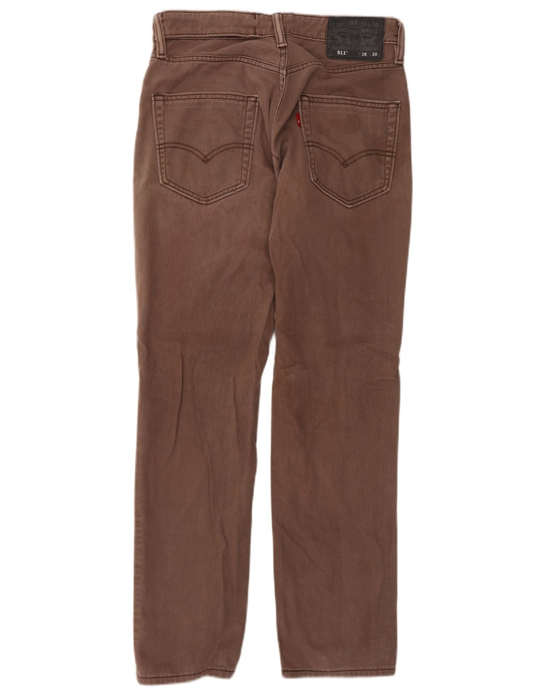 Męskie jeansy Levi's 511 Slim W28 L30 Brązowa bawełna