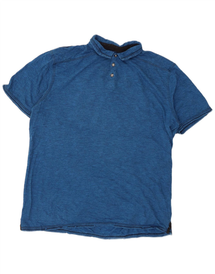 Męska koszulka polo BKE 2XL, niebieska, bawełniana w plamki