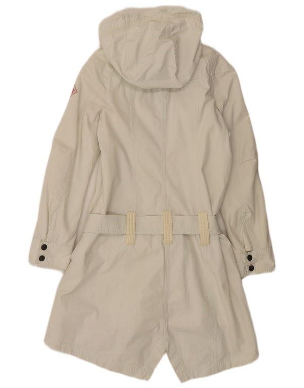 Damska kurtka parka z kapturem Diesel UK 10 Small White Poliamid