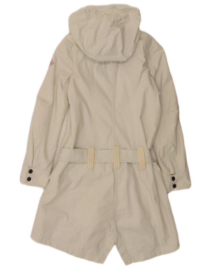 Damska kurtka parka z kapturem Diesel UK 10 Small White Poliamid