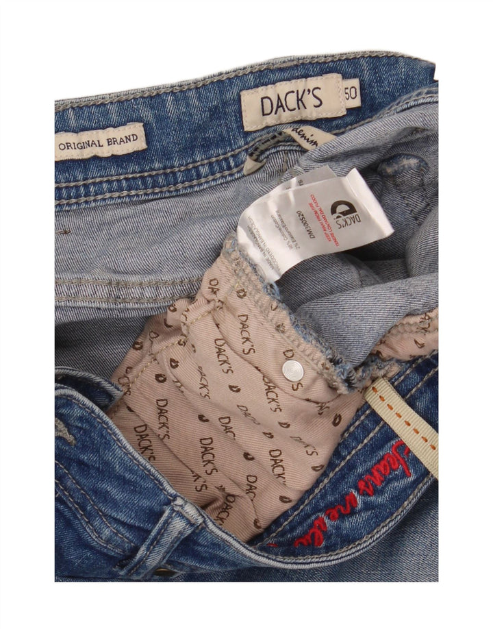 Dack's Męskie jeansy slim IT 50 Large W34 L32 Niebieskie bawełniane