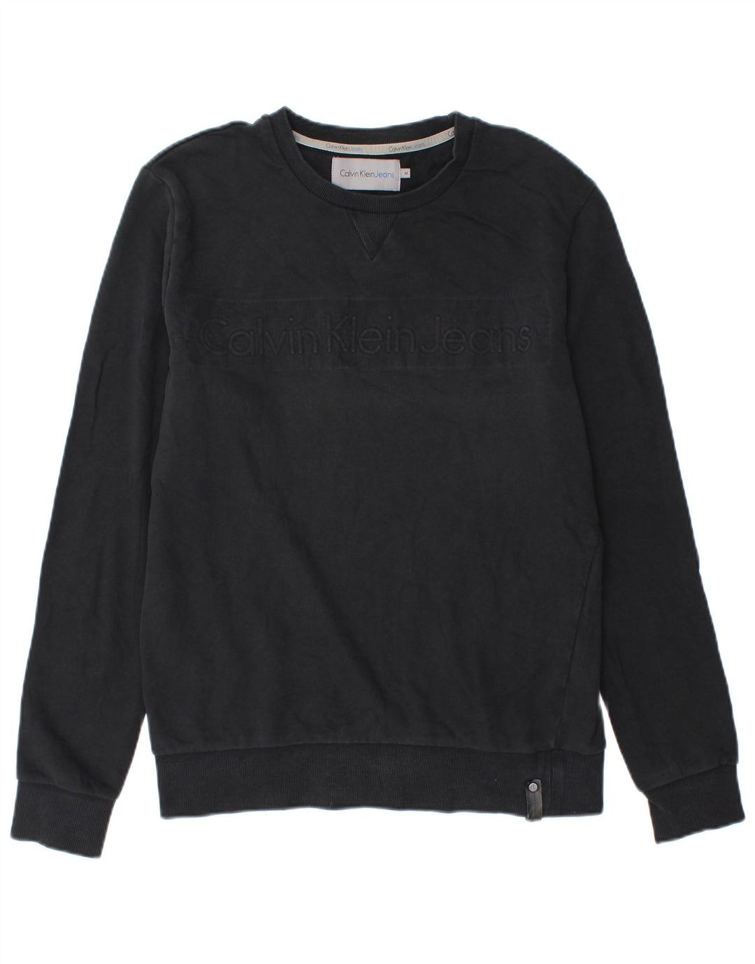 Męska bluza z grafiką Calvin Klein Jeans, średnia czarna, bawełniana