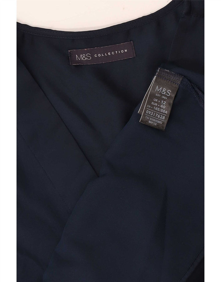 Bluzka damska Marks & Spencer UK 12, średni granatowy poliester