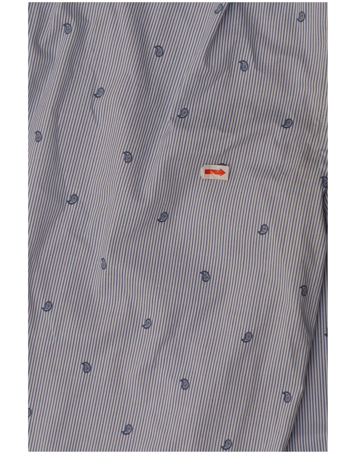 Męska koszula TOMMY HILFIGER ze stretchem, rozmiar 15 1/2, w średnie niebieskie prążki