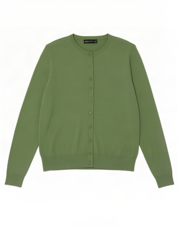 Marks & Spencer Damski sweter kardigan UK 18 XL, zielona wiskoza
